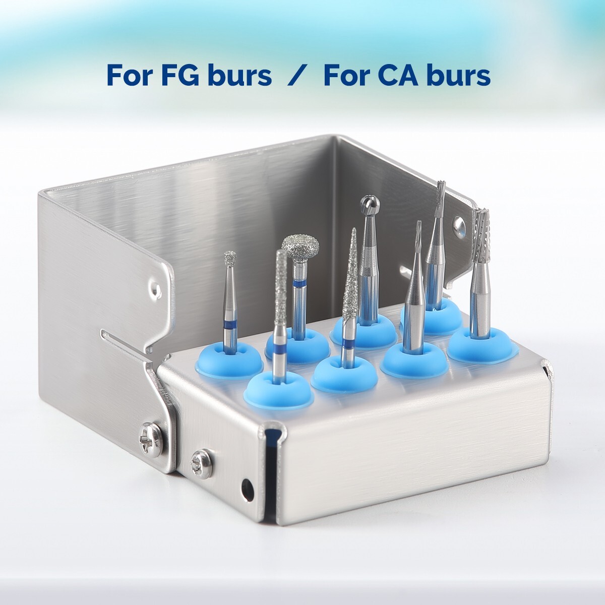 8/30Holes Bur Dental Burs Disinfection Autoclave Stand Holder Block Case Steel 8/30Holes Bur Dental Burs Disinfection Autoclave Stand Holder Block Case Steel