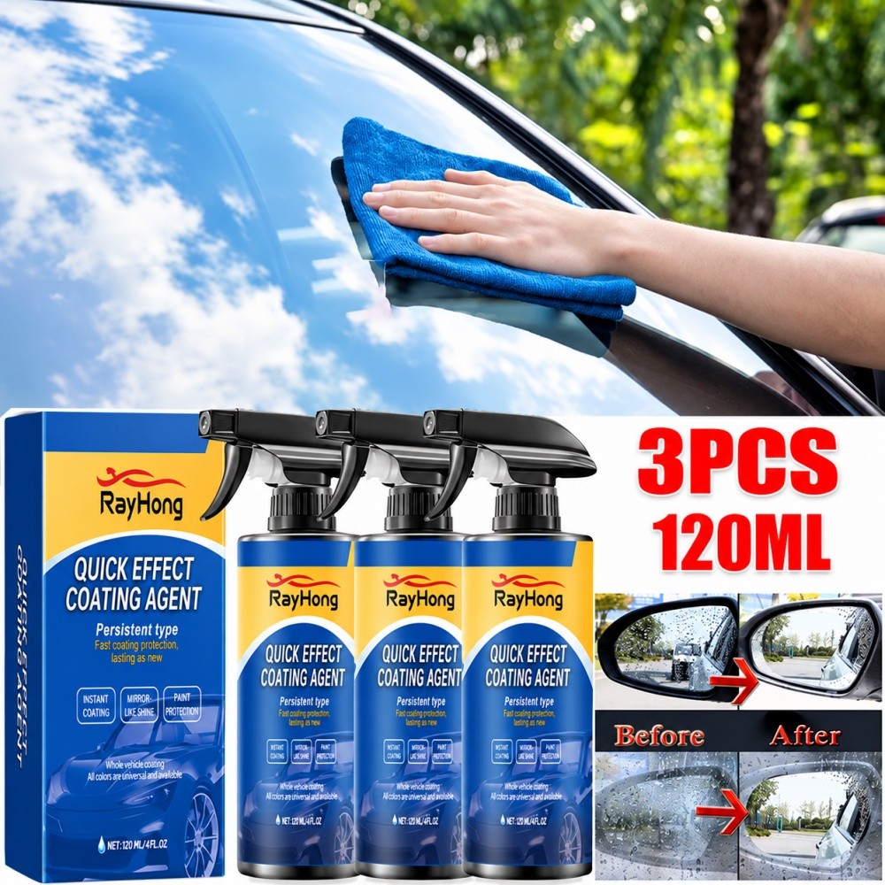 3 Pack Car Coating Spray Set Quick Effect Coating Agent Quickly Coat Car Wax