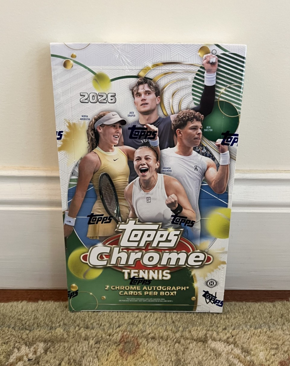 BRAND NEW SEALED 2026 Topps Chrome Tennis Hobby Box - IN HAND - 