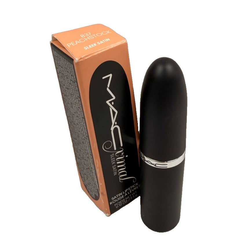 M.A.C Macximal Sleek Satin Lipstick - 837 Peachstock - New in Box