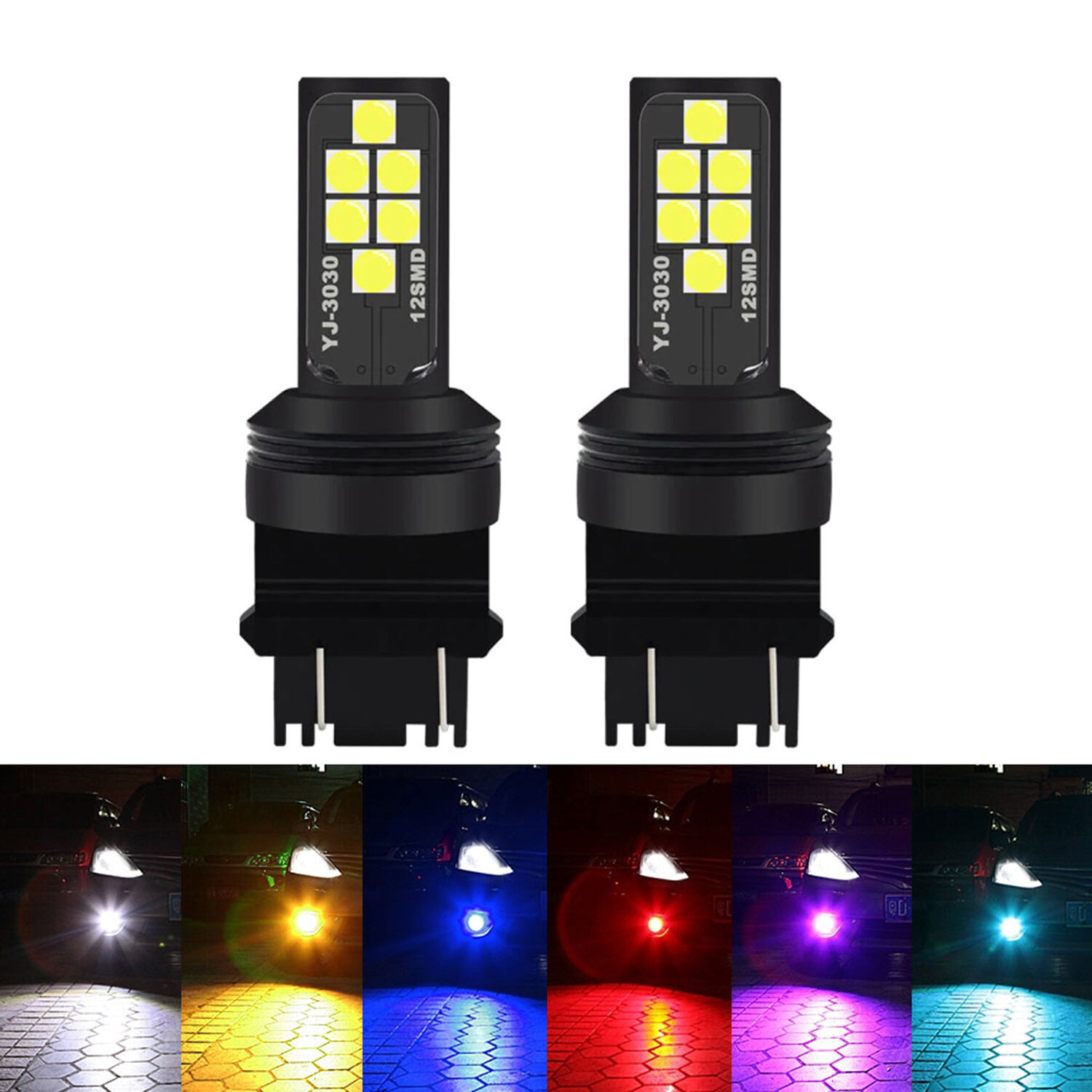G4 AUTOMOTIVE 2x 3156 3157 LED Bulbs 3030 High Bright Colorful Brake Tail Light G4 AUTOMOTIVE 2x 3156 3157 LED Bulbs 3030 High Bright Colorful Brake Tail Light