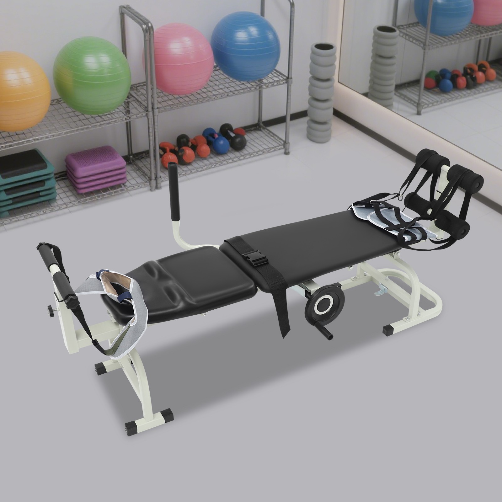 Back Stretch Machine Home & Gym Lumbar Spine Traction System Ligament Stretcher