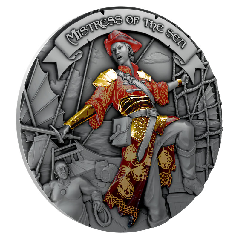 2024 Niue Mistress of the Sea 2 oz Silver Coin Antiqued 2024 Niue Mistress of the Sea 2 oz Silver Coin Antiqued