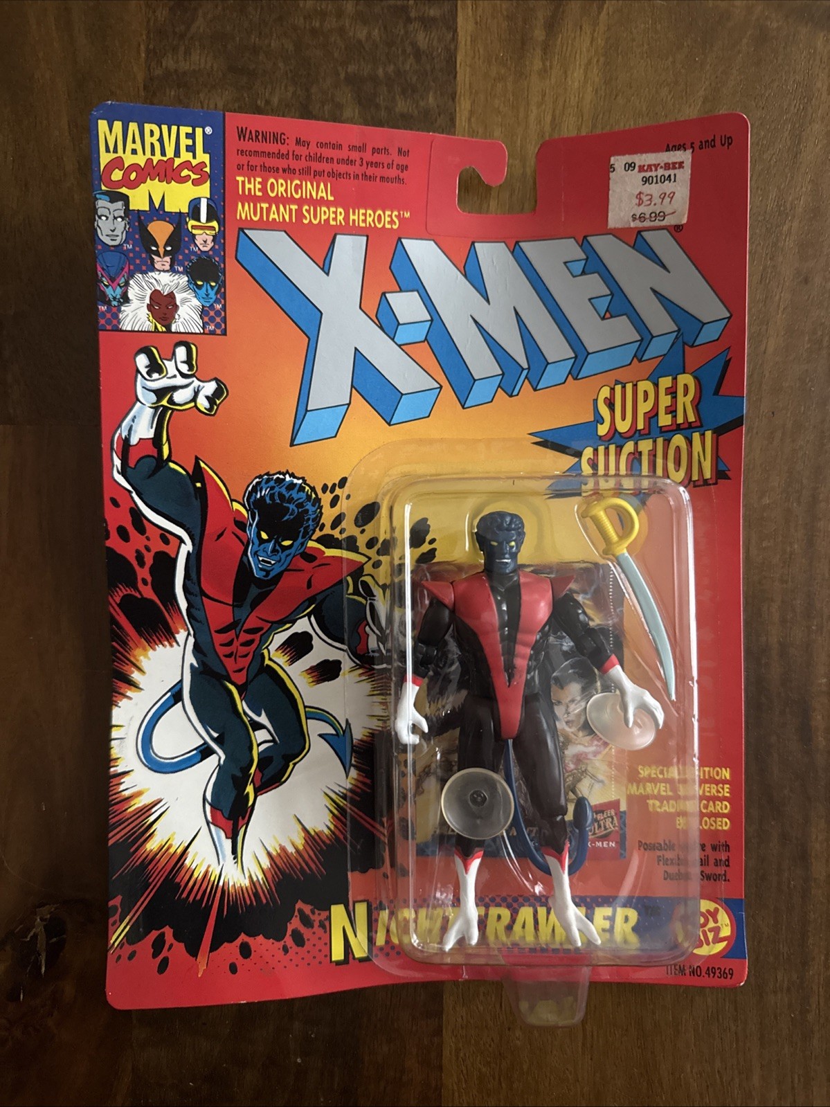 Vintage X-Men Nighrtcrawler Action Figure 1993 ToyBiz Marvel Super Suction New Vintage X-Men Nighrtcrawler Action Figure 1993 ToyBiz Marvel Super Suction New