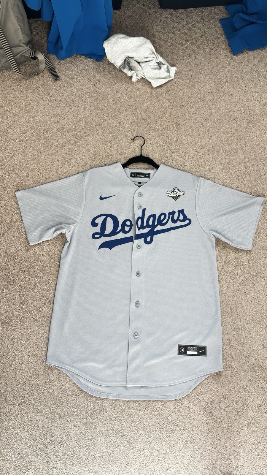 Justin Wrobleski #70 Dodgers Nike 2025 World Series Jersey Gray Men’s M Justin Wrobleski #70 Dodgers Nike 2025 World Series Jersey Gray Men’s M