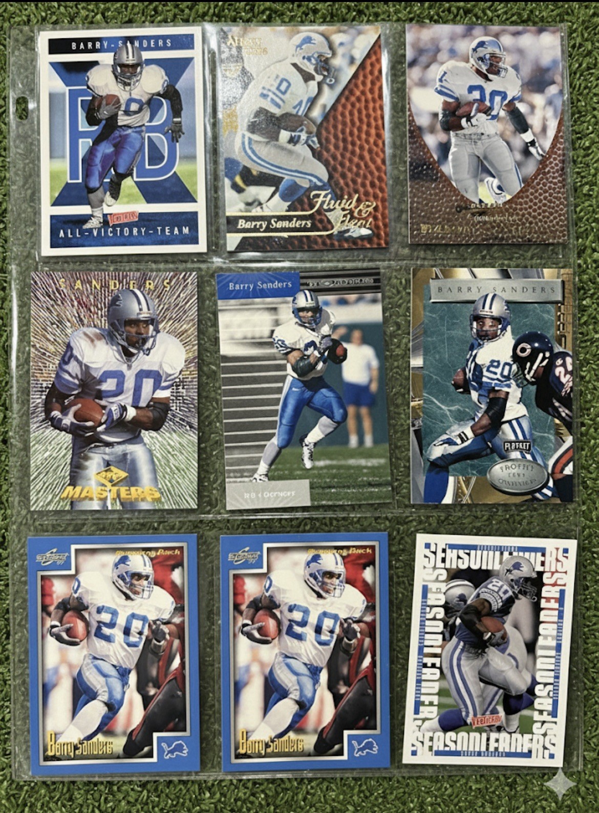 Barry Sanders 1996 - 1999 Lot Of 9