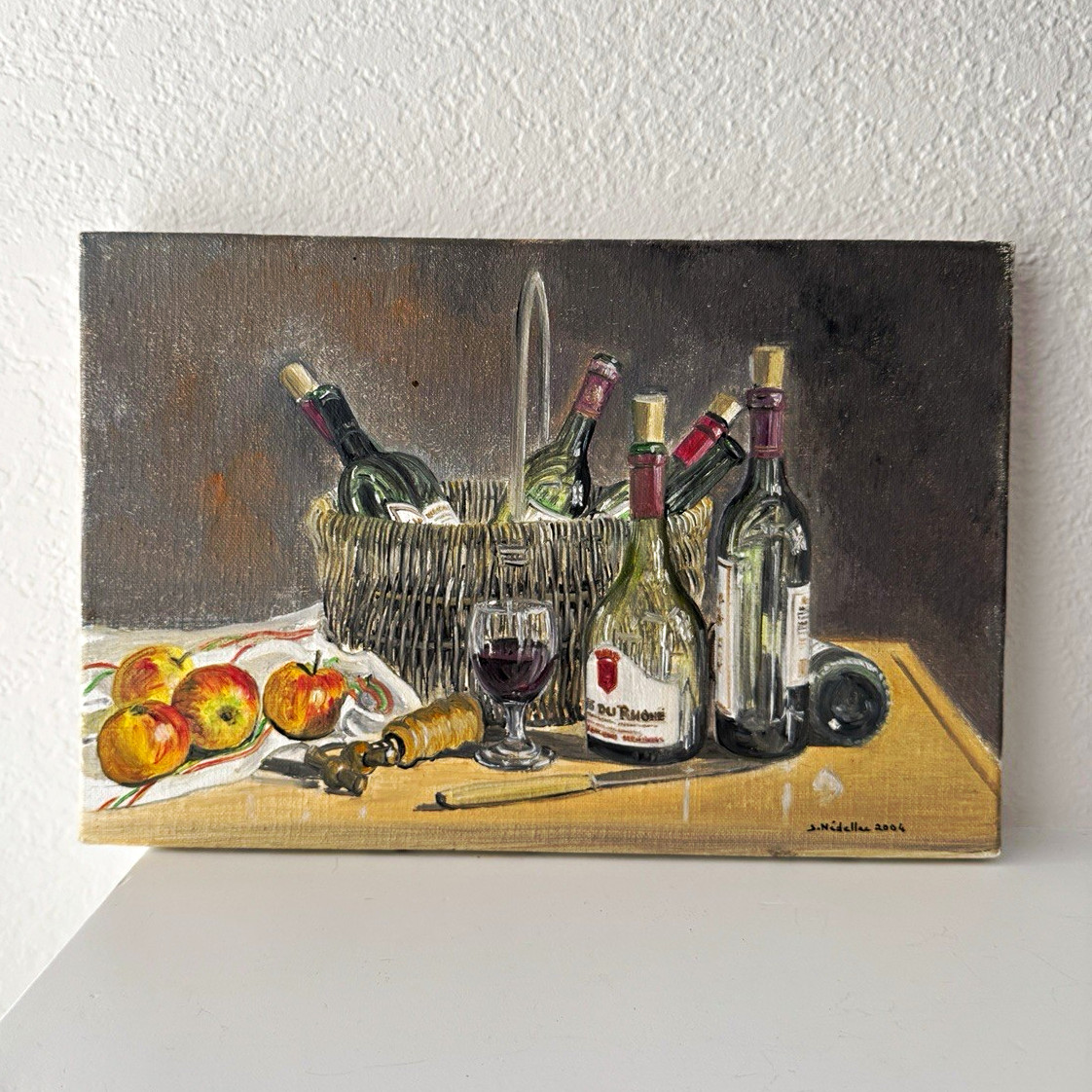 Original Oil Painting by French Painter Joseph Nédellec Still Life Signed Original Oil Painting by French Painter Joseph Nédellec Still Life Signed