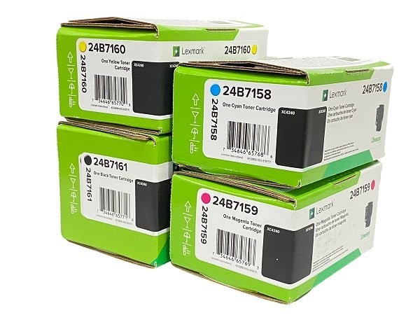 GENUINE 4-Pack Lexmark High Yeild Toner Kit for XC4240, XC2240 1B,1C,1Y,1M