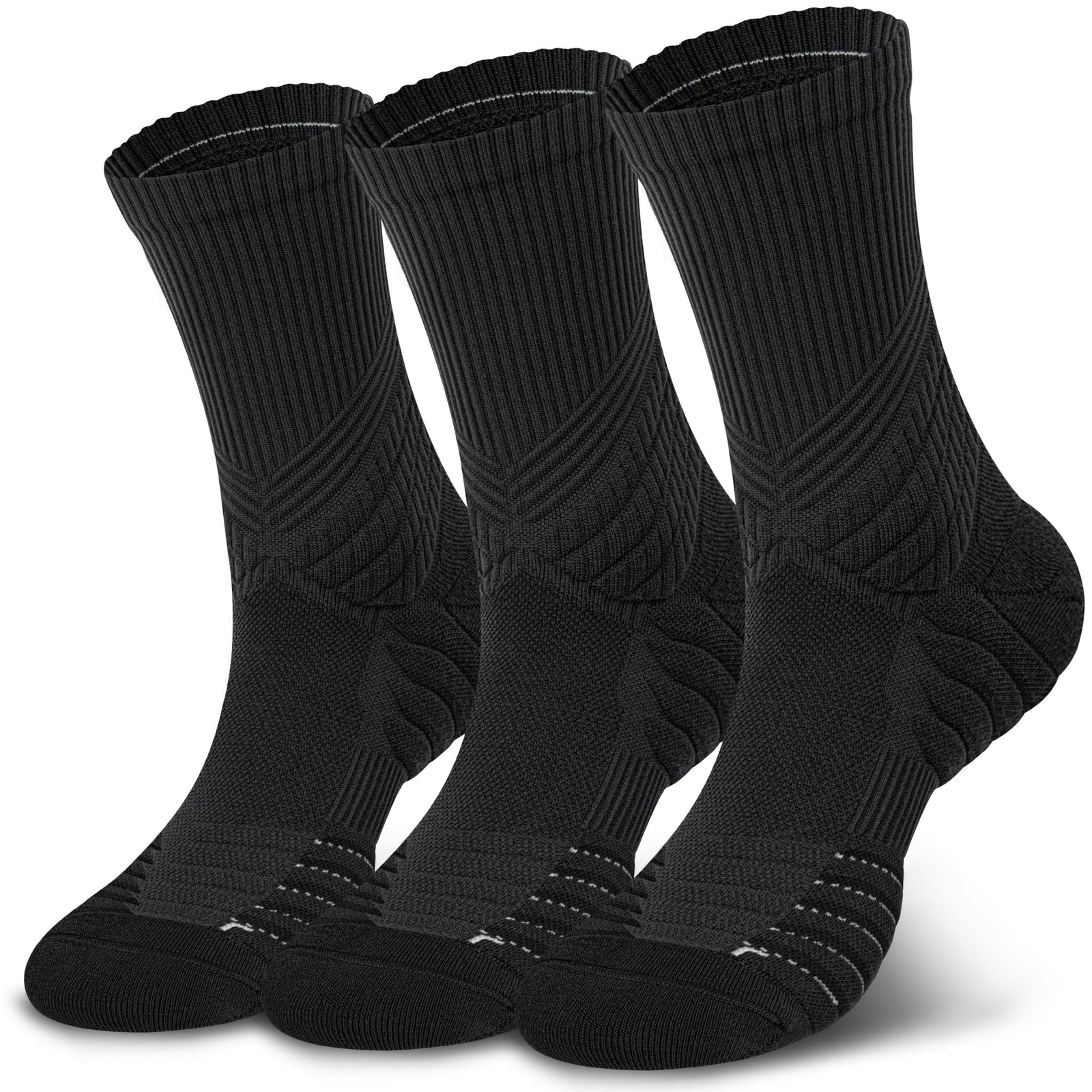 Hylaea Compression Running Socks for Men, Coolmax Large, Black 3 Pairs Hylaea Compression Running Socks for Men, Coolmax Large, Black 3 Pairs