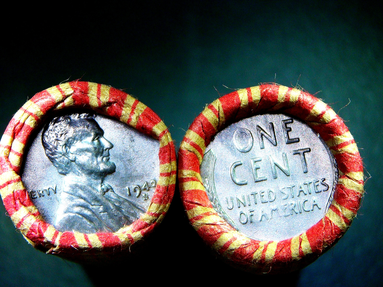 RARE FINE/VF++ 1943-S STEEL PENNY ROLL (50) COINS NICE CLEAN BRIGHT SHINEY