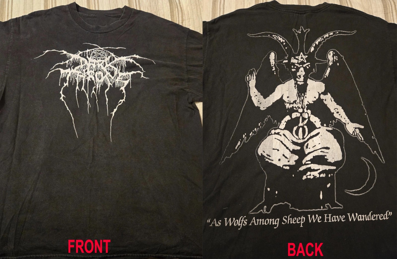 SALE Darkthrone Baphomet T-Shirt Black Metal Band T-Shirt
