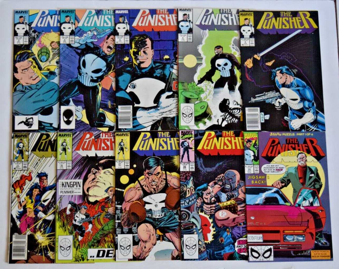 PUNISHER (1987) 68 ISSUE COMIC RUN #1-104 MARVEL COMICS PUNISHER (1987) 68 ISSUE COMIC RUN #1-104 MARVEL COMICS