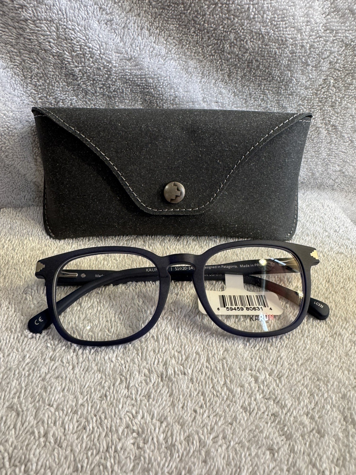 Karün Ranita de Darwin Dark Blue Eyeglass Frames KAUF0183 Square Glasses w/ Case Karün Ranita de Darwin Dark Blue Eyeglass Frames KAUF0183 Square Glasses w/ Case
