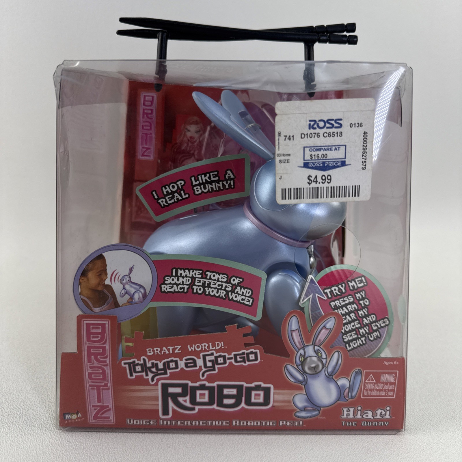 Bratz Tokyo A Go-Go Robo Hiari The Bunny Robot NIB MGA Interactive Pet 2004