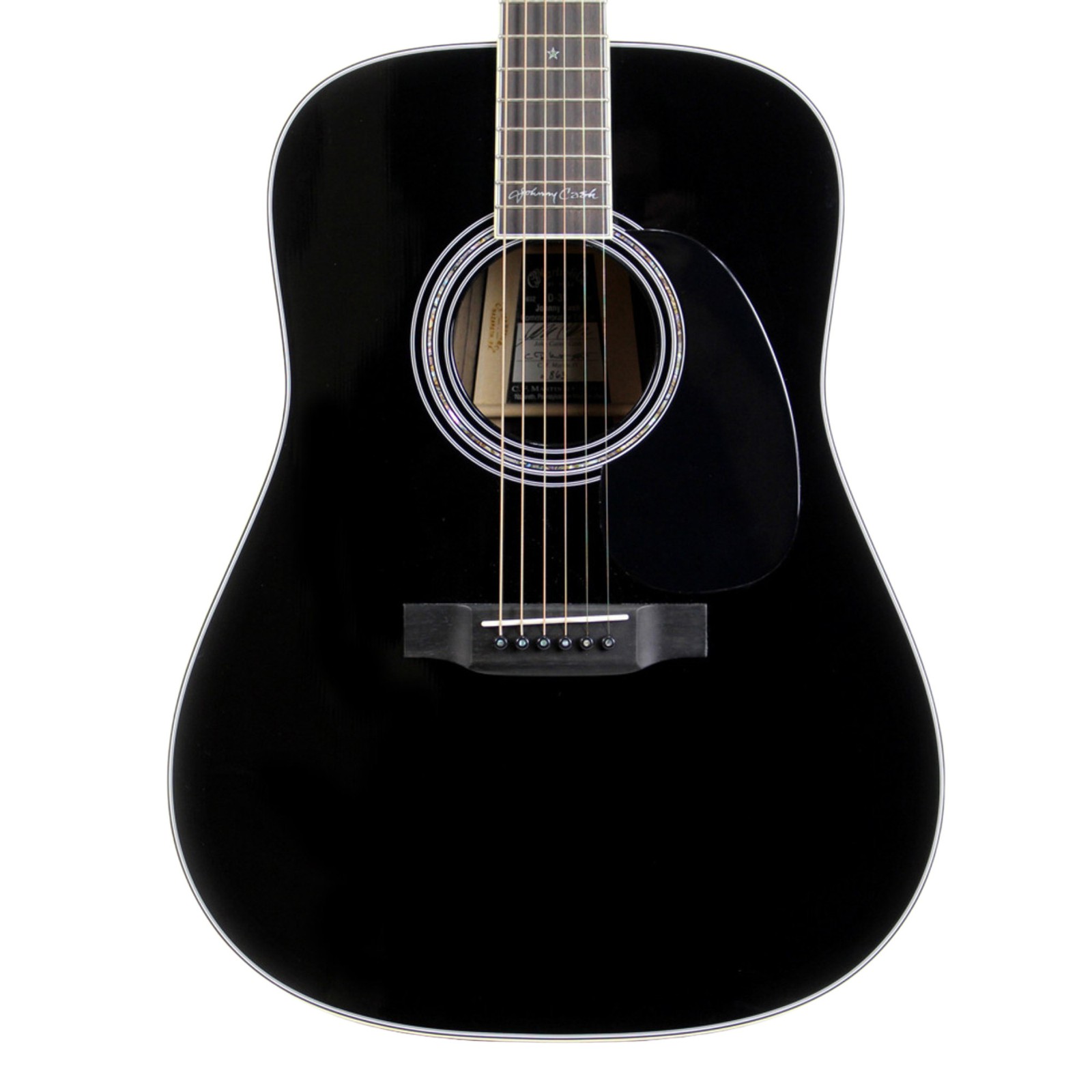 Martin D-35 Johnny Cash Signature Dreadnought Acoustic Guitar, Spruce Top, Black