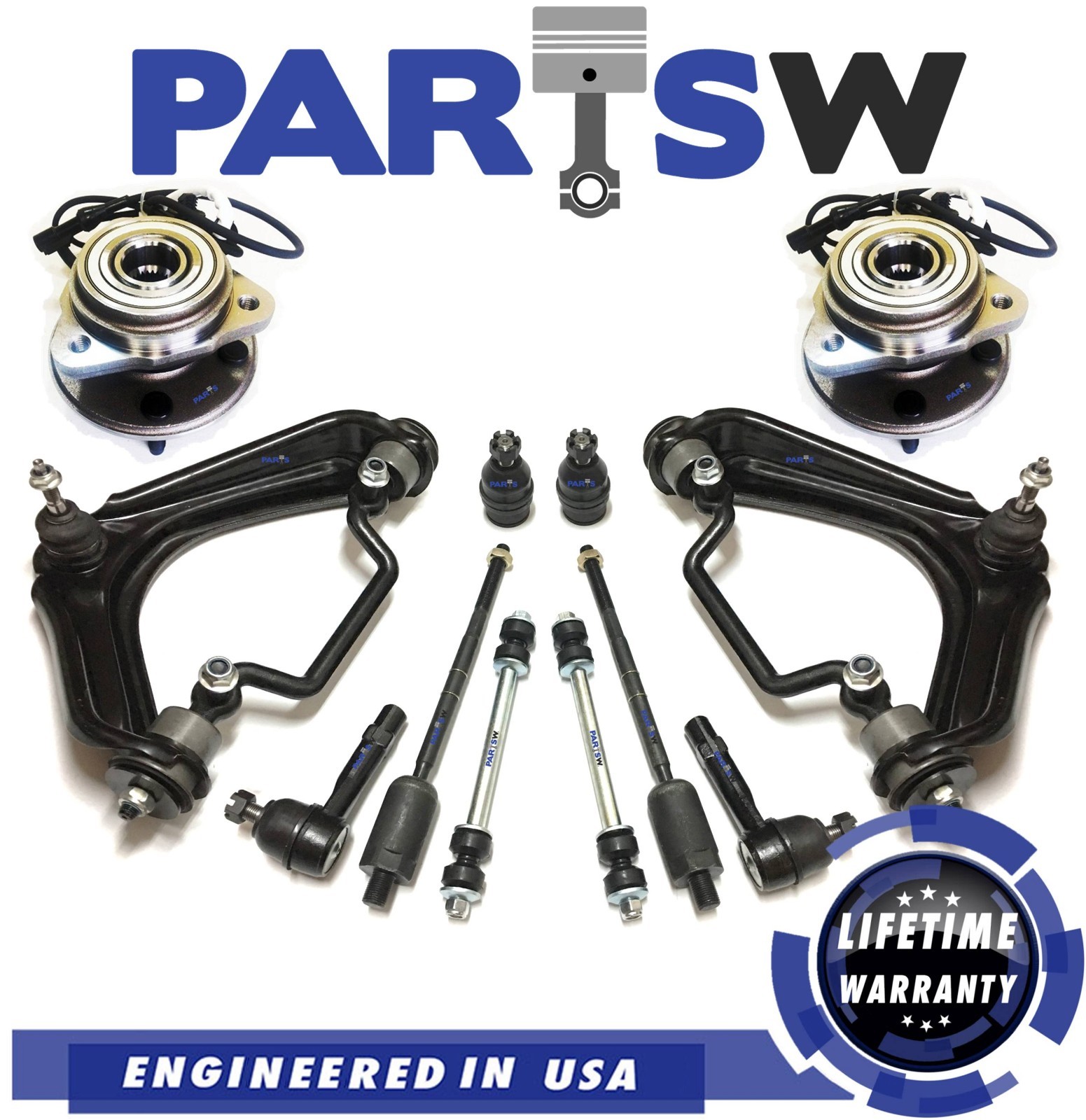 PartsW 12Pc Complete Suspension Kit for Ford Explorer 2002-2005