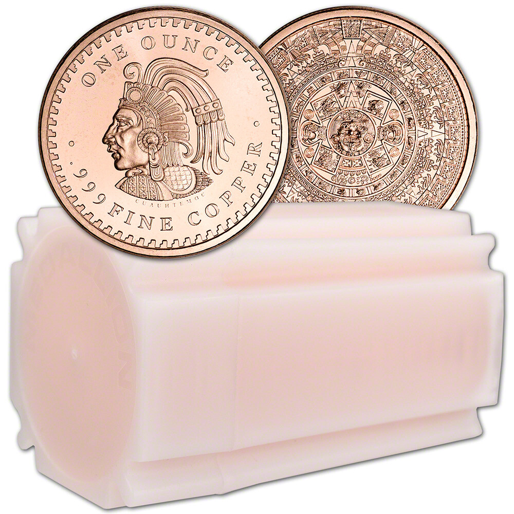 1 oz. Golden State Mint Copper Round Aztec Calendar .999 Fine Tube of 20 1 oz. Golden State Mint Copper Round Aztec Calendar .999 Fine Tube of 20