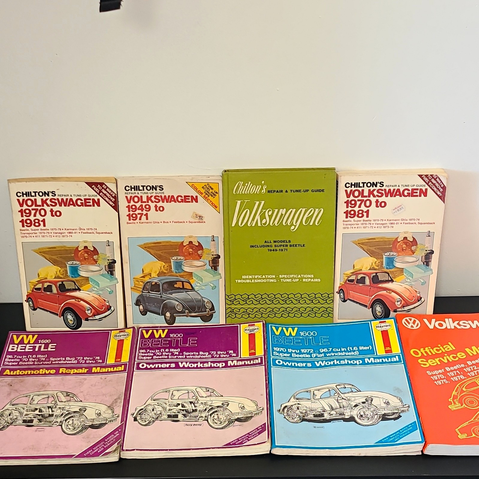Lot of 8 Chilton Haynes Volkswagen 1949-1971, 1970-1981 Repair Tune-up Guide Lot of 8 Chilton Haynes Volkswagen 1949-1971, 1970-1981 Repair Tune-up Guide