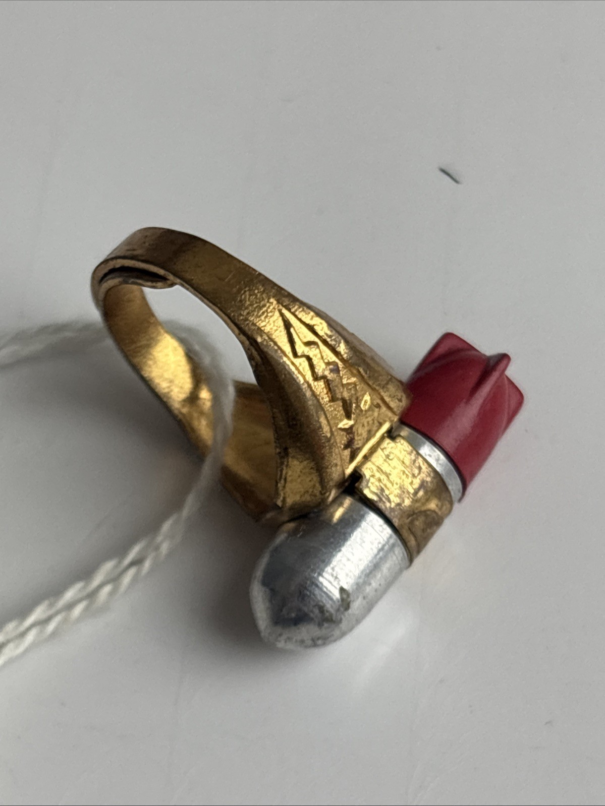 Vintage 1947 Lone Ranger Atomic Bomb Adjustable Ring Cereal Premium KIX Atom Vintage 1947 Lone Ranger Atomic Bomb Adjustable Ring Cereal Premium KIX Atom