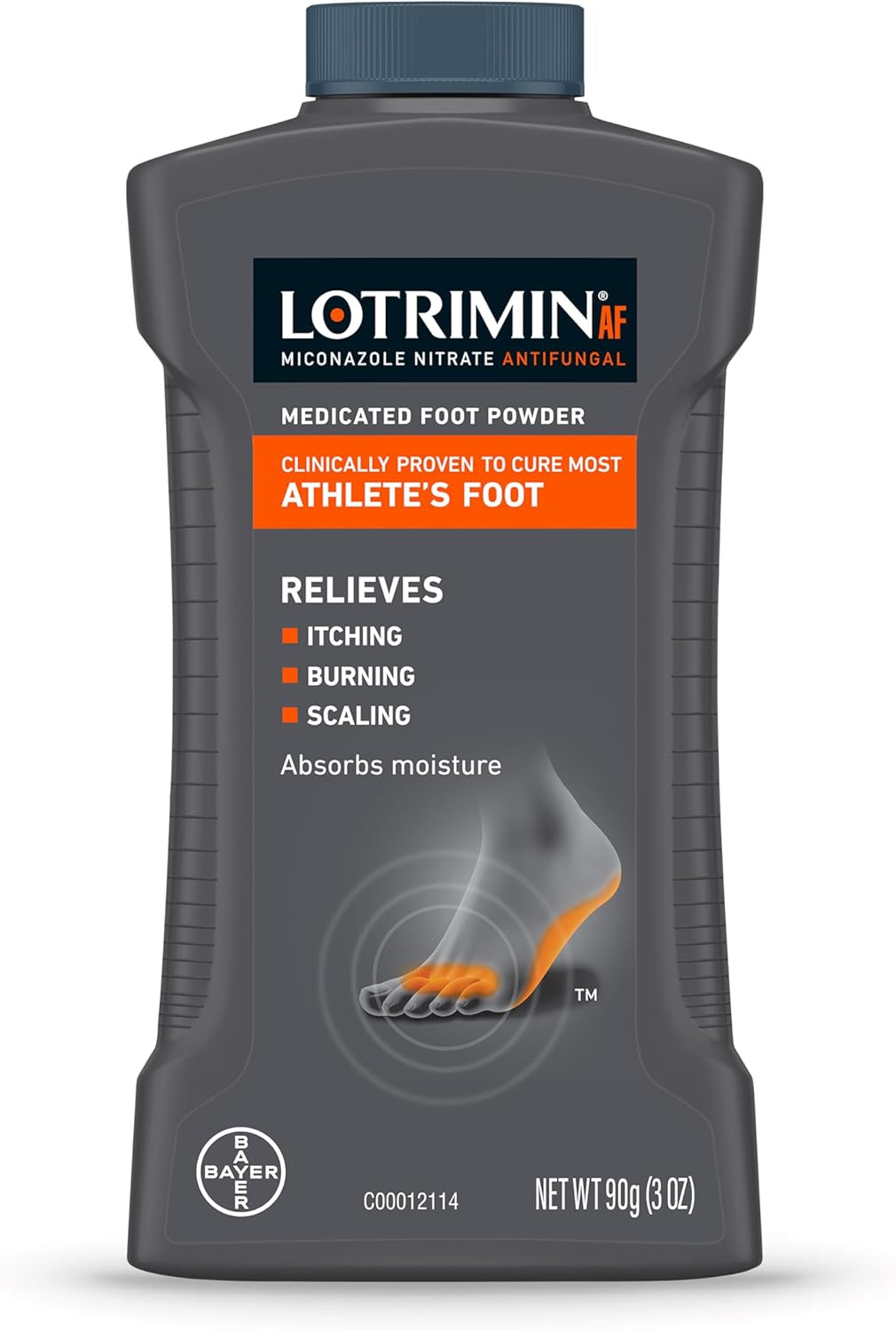 Lotrimin AF Athlete\'S Foot Antifungal Powder, Miconazole Nitrate 2% Treatment, C
