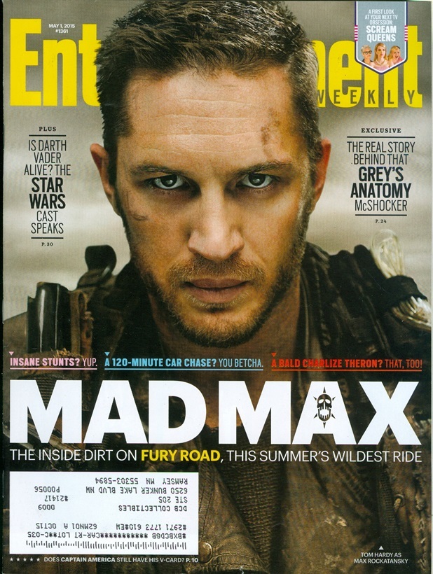 2015 Entertainment Weekly: Tom Hardy/Fury Road/Star Wars/Grey\'s Anatomy