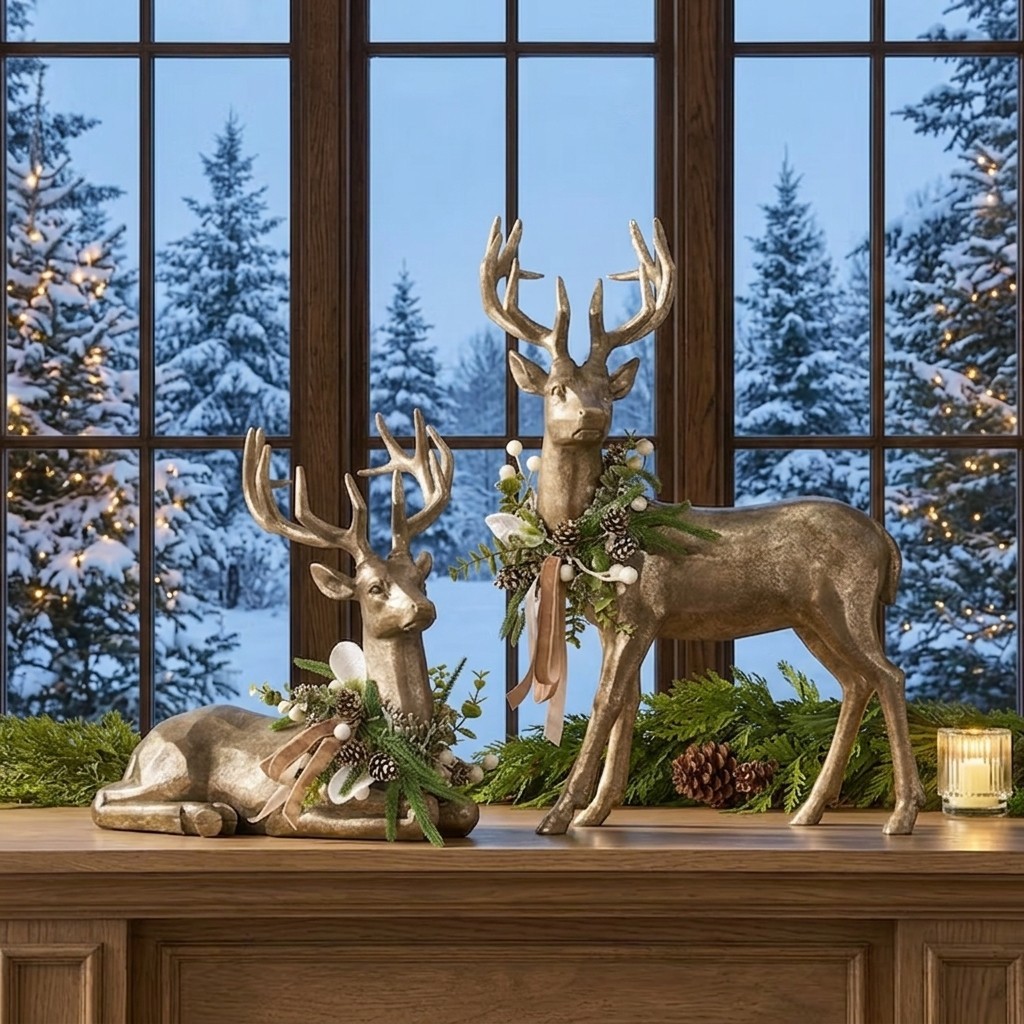 Member's Mark Holiday Deer Décor, Set of 2