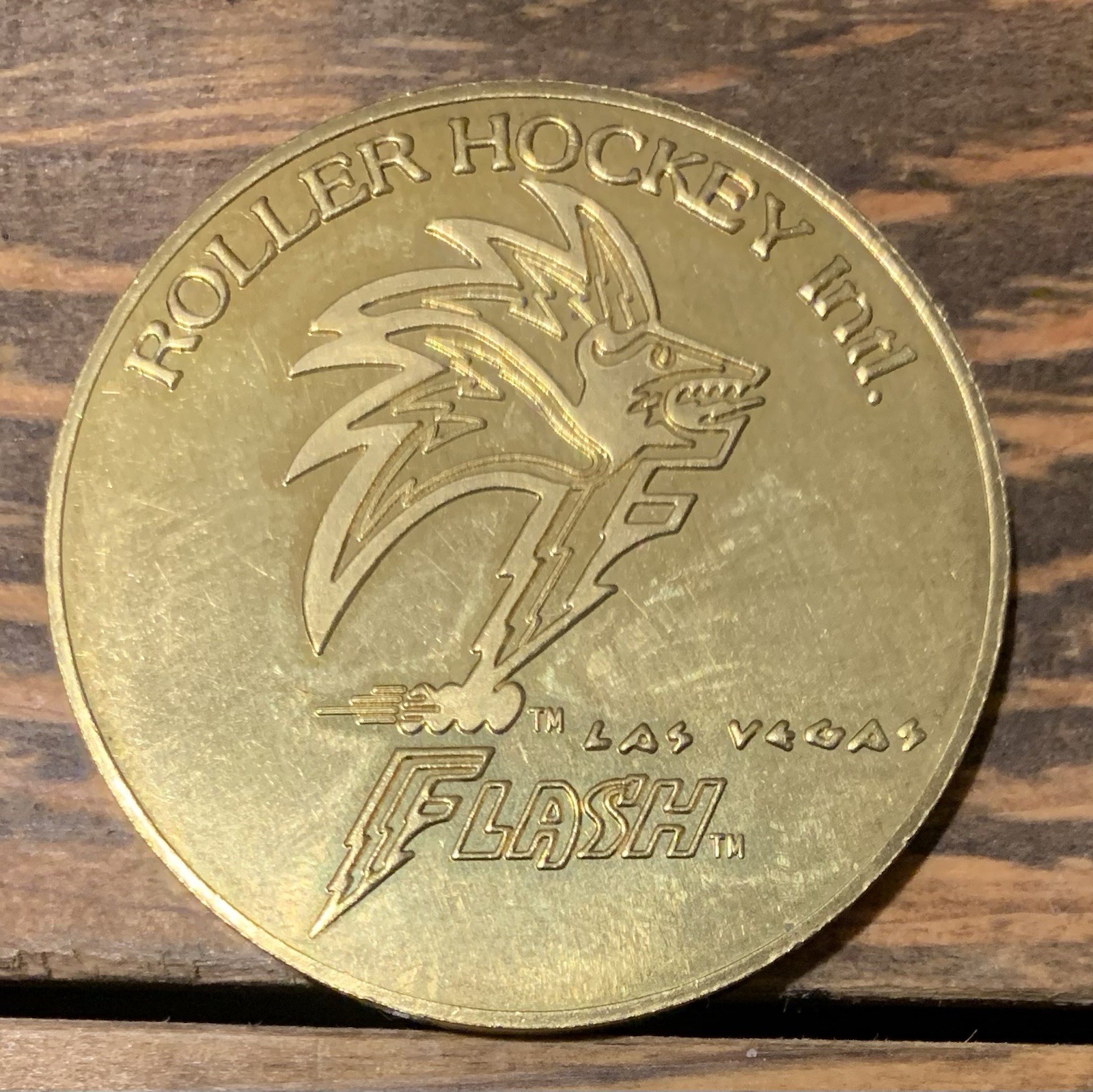 RARE 1994 Universal POG Las Vegas Flash Roller Hockey Brass Slammer Vintage  RHI