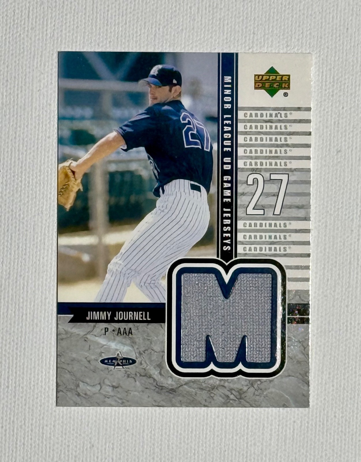 2002 UD Minor League Game Jerseys #JJJ Jimmy Journell JSY Relic SP Rookie 2002 UD Minor League Game Jerseys #JJJ Jimmy Journell JSY Relic SP Rookie