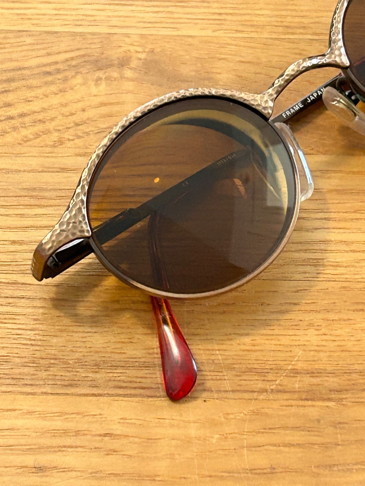 Revo 1113 034 hammered gold vintage oval sunglass eyeglass frames 44 20 142