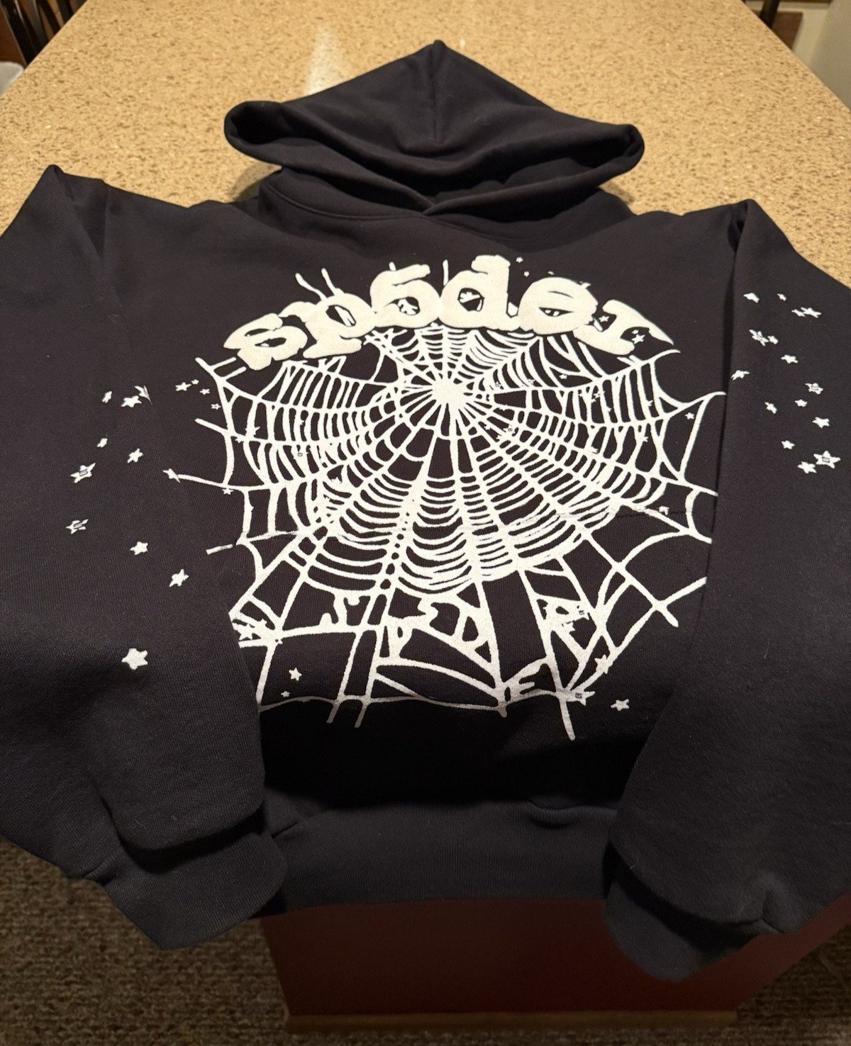 Sp5der OG Web Hoodie Black Size Large Sp5der OG Web Hoodie Black Size Large