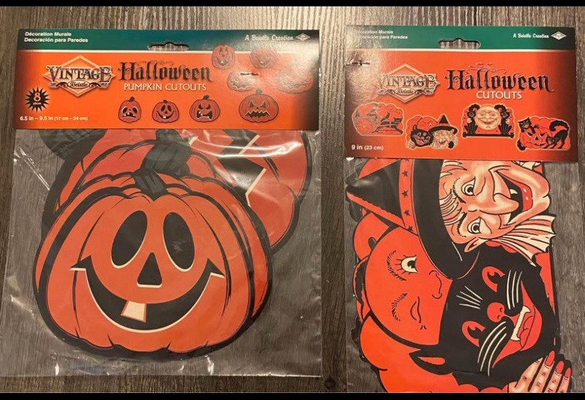 Beistle Halloween Cutouts 2 item pack 1950 Reproductions Beistle Halloween Cutouts 2 item pack 1950 Reproductions