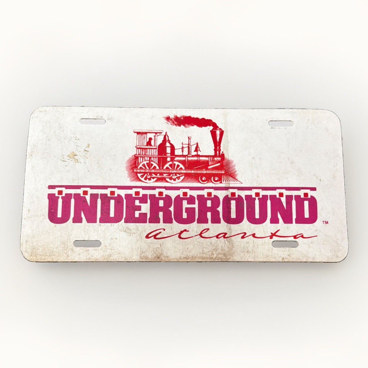 Vintage Underground Atlanta Plastic License Plate
