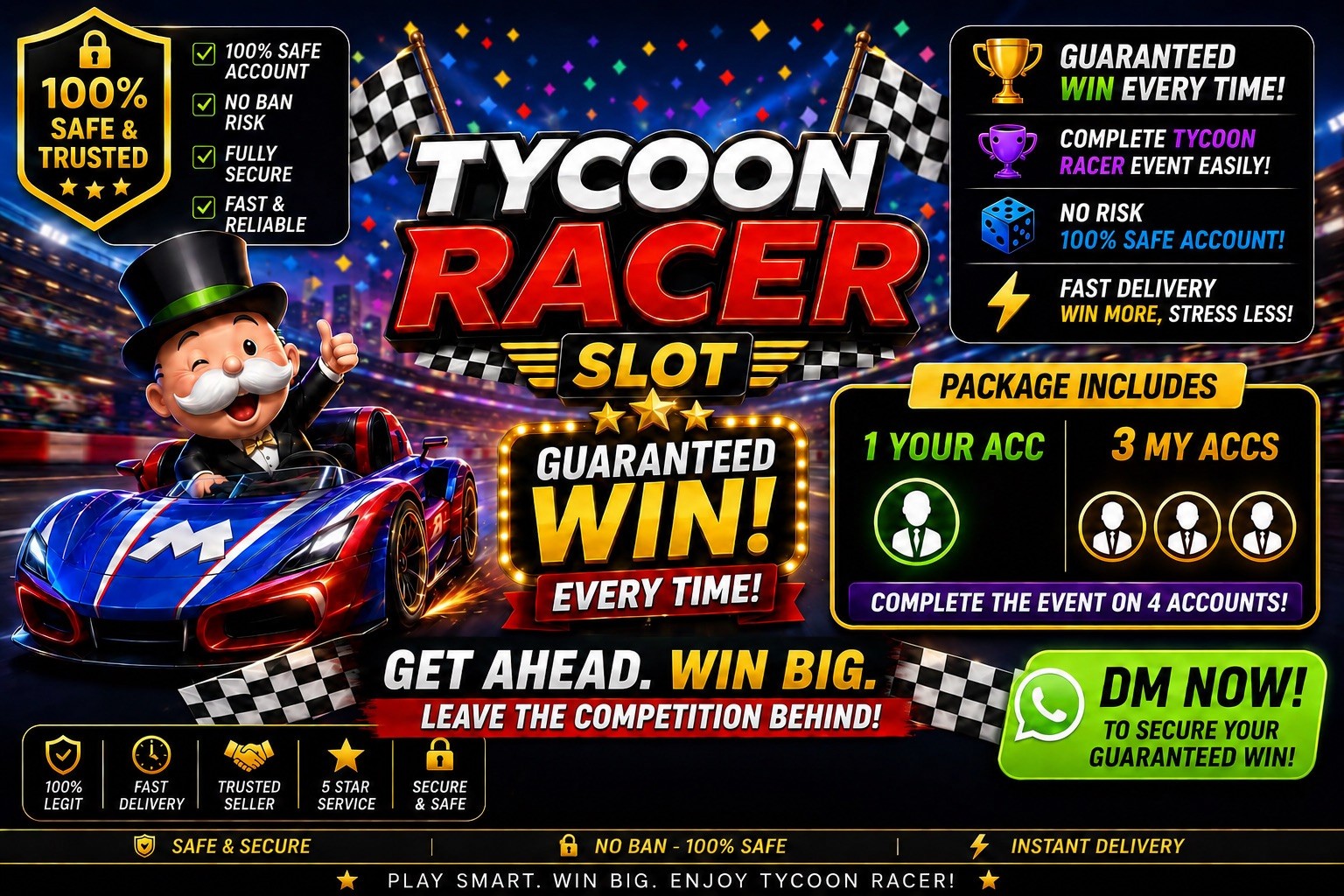 TRANSYLVANIA Tycoon Racers -Mono_Go First Place Guaranteed 🥇(23rd september)