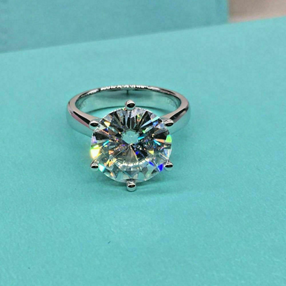Pretty 3CT Round Cut 6 Prong 950 Platinum EF/VS Lab Grown/CVD Diamond Her Ring Pretty 3CT Round Cut 6 Prong 950 Platinum EF/VS Lab Grown/CVD Diamond Her Ring