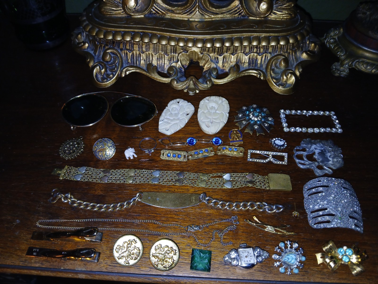 Victorian Vintage Gold Filled Mixed Metals Jewelry Lot