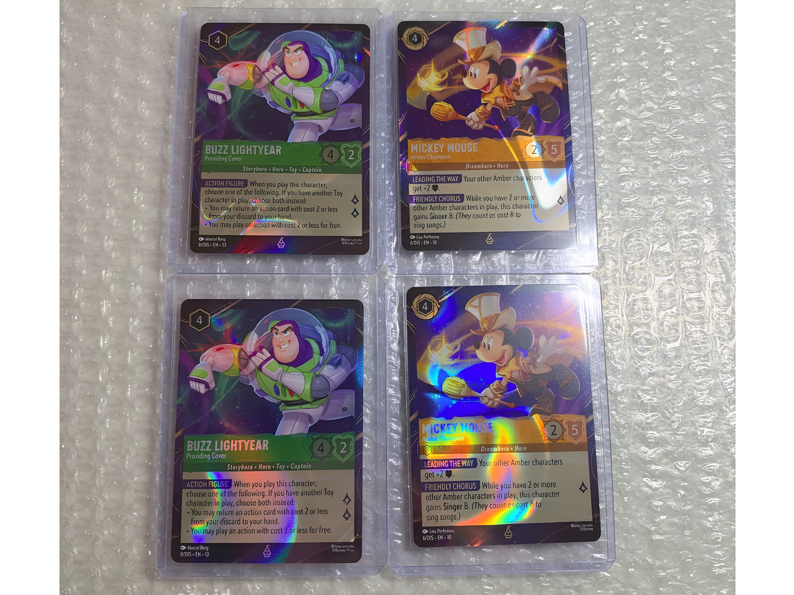 2 Set Lorcana GENUINE English Promo HK Exclusive Mickey Mouse Buzz Lightyear 2 Set Lorcana GENUINE English Promo HK Exclusive Mickey Mouse Buzz Lightyear