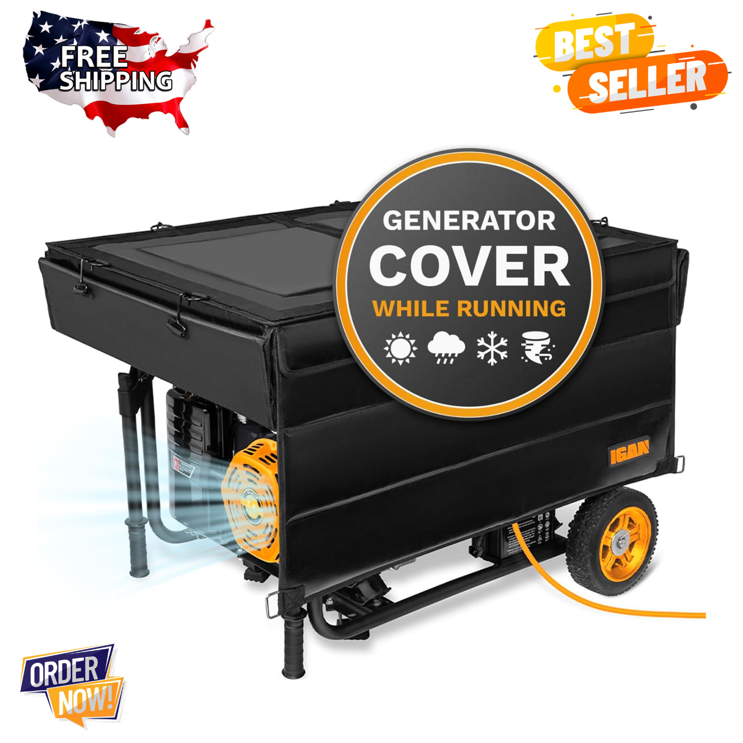 Generator Running Cover Waterproof Outdoor Enclosure Heavy Duty 3500W-12000W