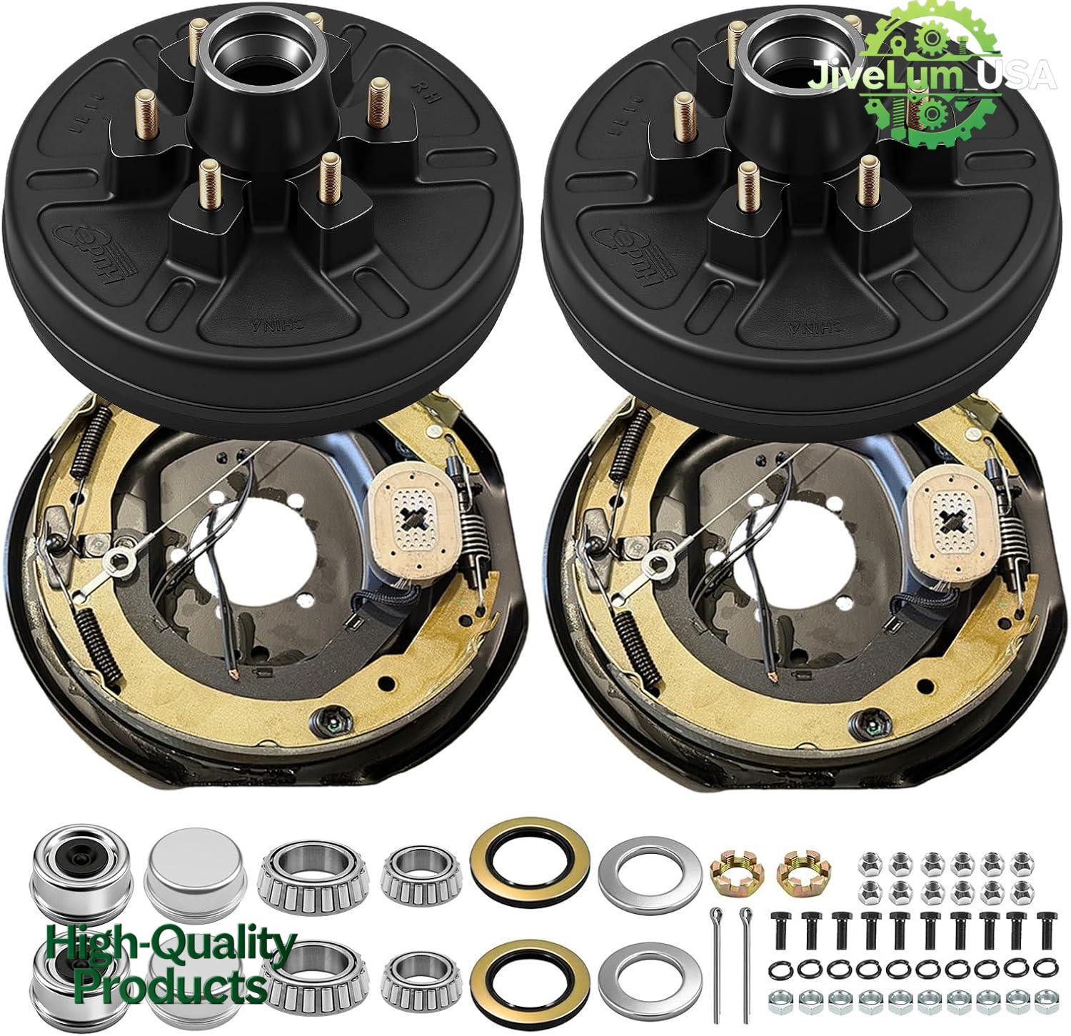 Fits For 5200lb Axle Trailer Hub Drum Kits & Electric Brakes 6-5.5\