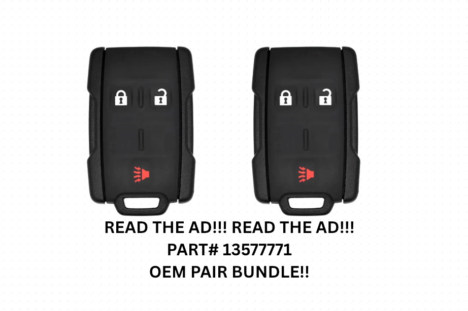 OEM PAIR FOR 2014-19 SILVERADO, SIERRA KEYLESS REMOTE AND  13577771