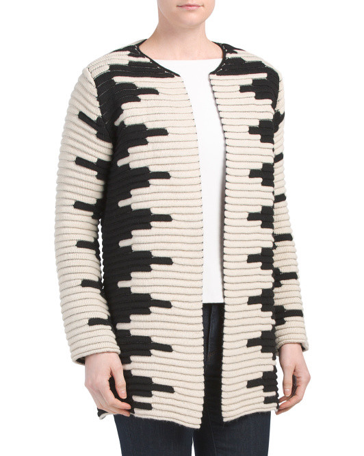 NWT COCOGIO Made In Italy Piano Sweater Coat Top Size Small/Medium 31\