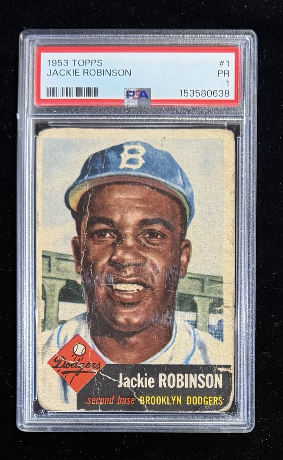1953 Topps - #1 Jackie Robinson - PSA 1 (Newly Graded) 1953 Topps - #1 Jackie Robinson - PSA 1 (Newly Graded)