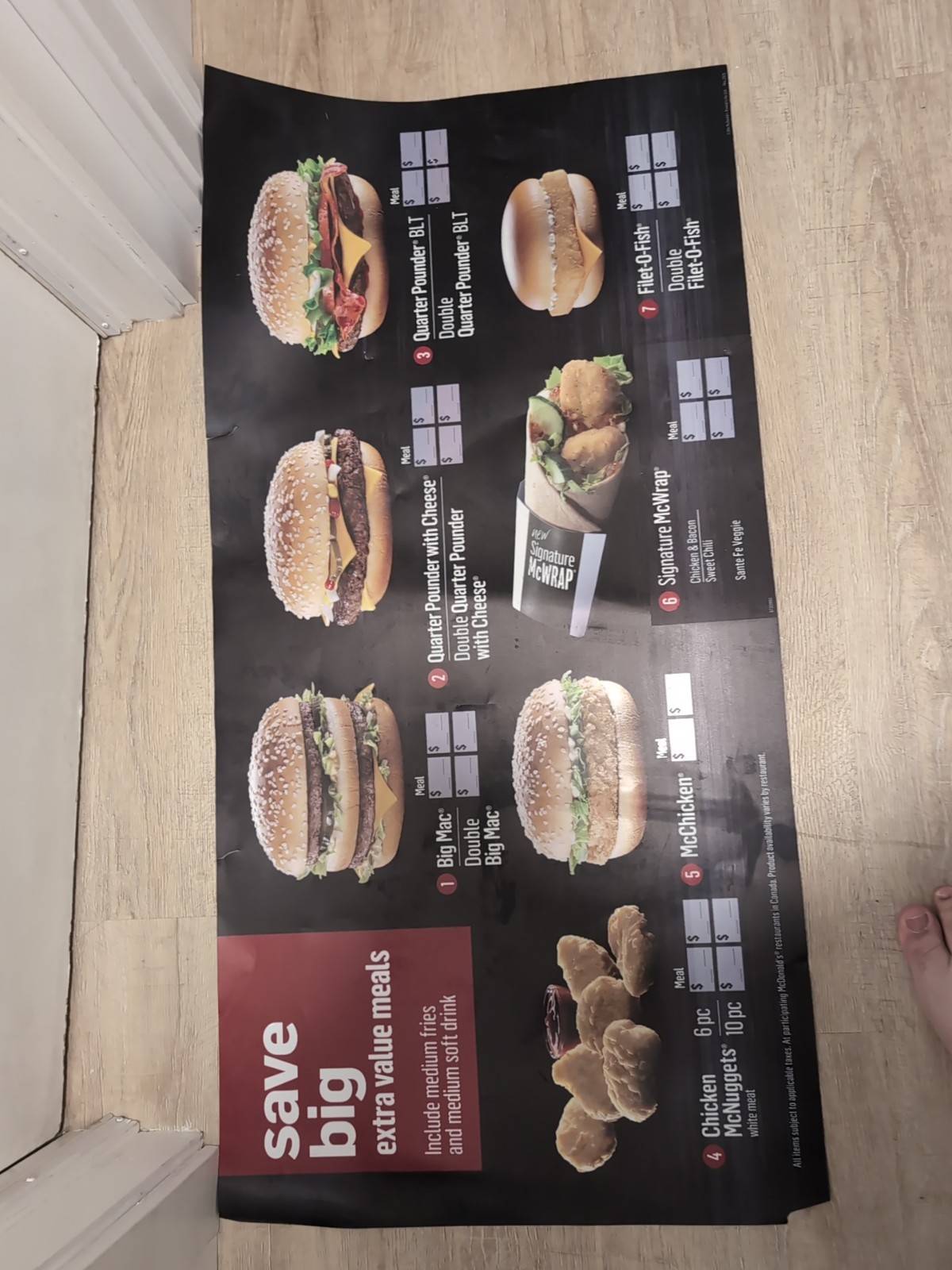 2008 McDonald\'s Menu 2008 McDonald\'s Menu
