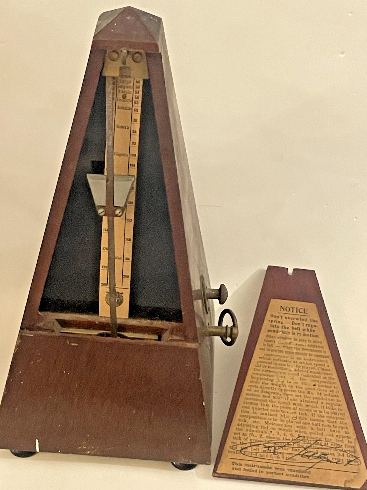 Antique c1900-5 Maelzel Paquet  Paris Mechanical Metronome #364365 Working🌺🌺