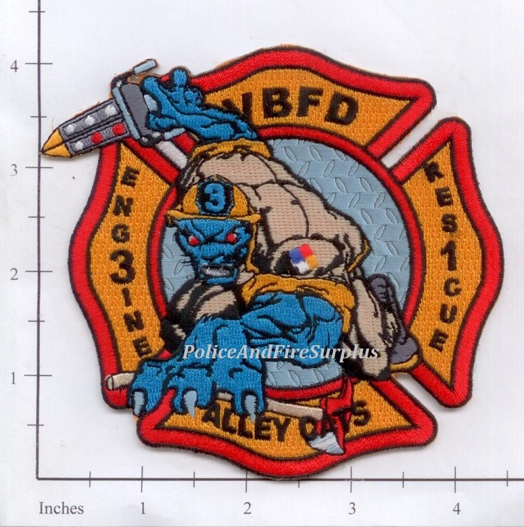 Virginia - Virginia Beach Engine 3 Rescue 1 VA Fire Dept Patch - Alley Cats