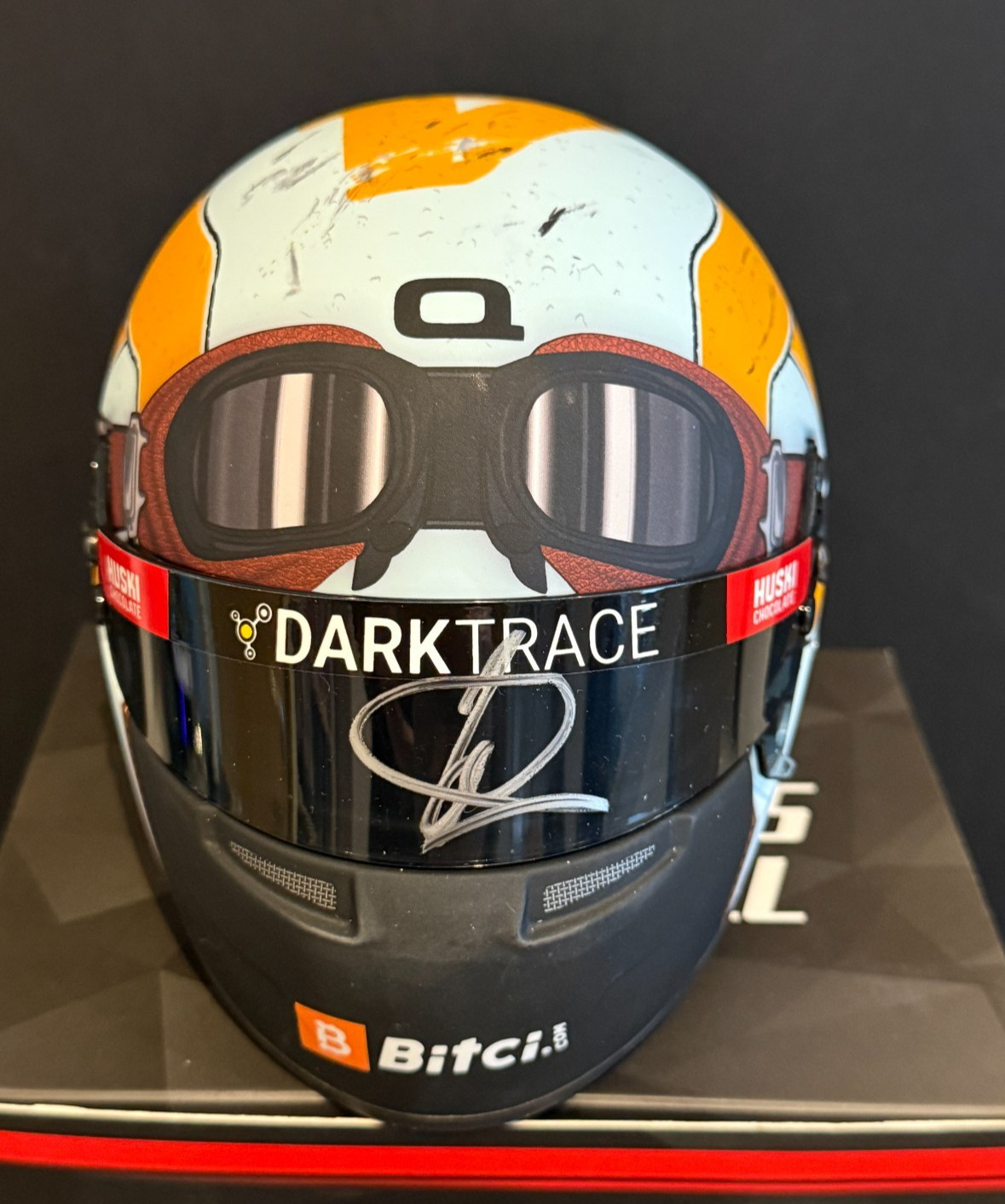Lando Norris signed 2021 Monaco GP 1:2 F1 Helmet-signed on visor -Photo Proof