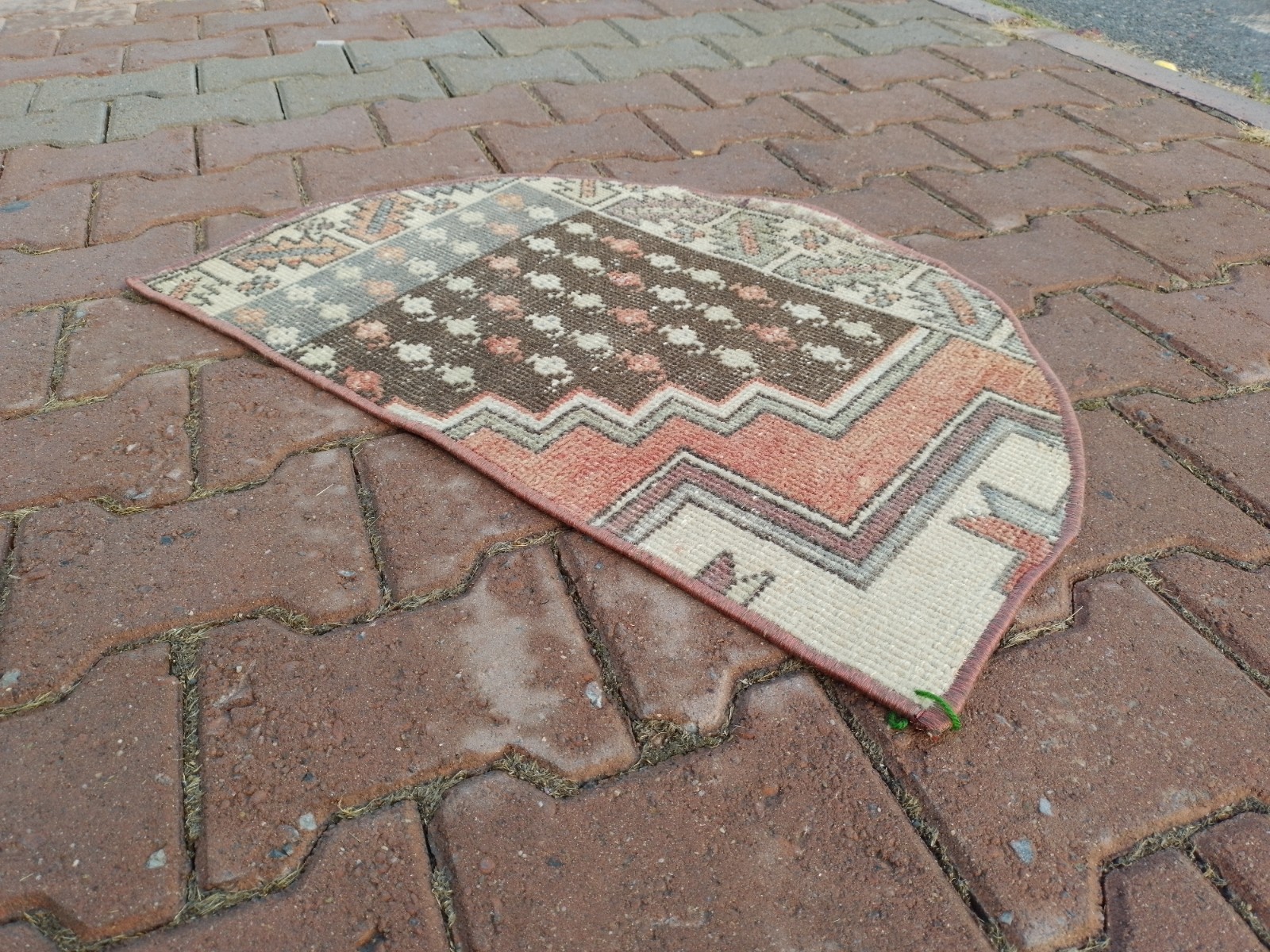 48 X 75 Cm Earthy Brown, Gentle Gray, Terracotta Blush Vintage Entry mat CRU