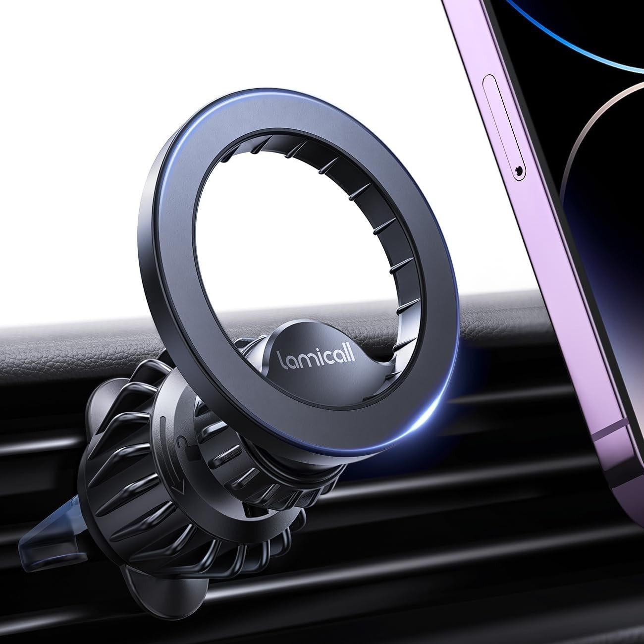 Lamicall MagSafe Car Vent Phone Mount 20 N52 Magnets iPhone 17 16 Pro Max Black Lamicall MagSafe Car Vent Phone Mount 20 N52 Magnets iPhone 17 16 Pro Max Black