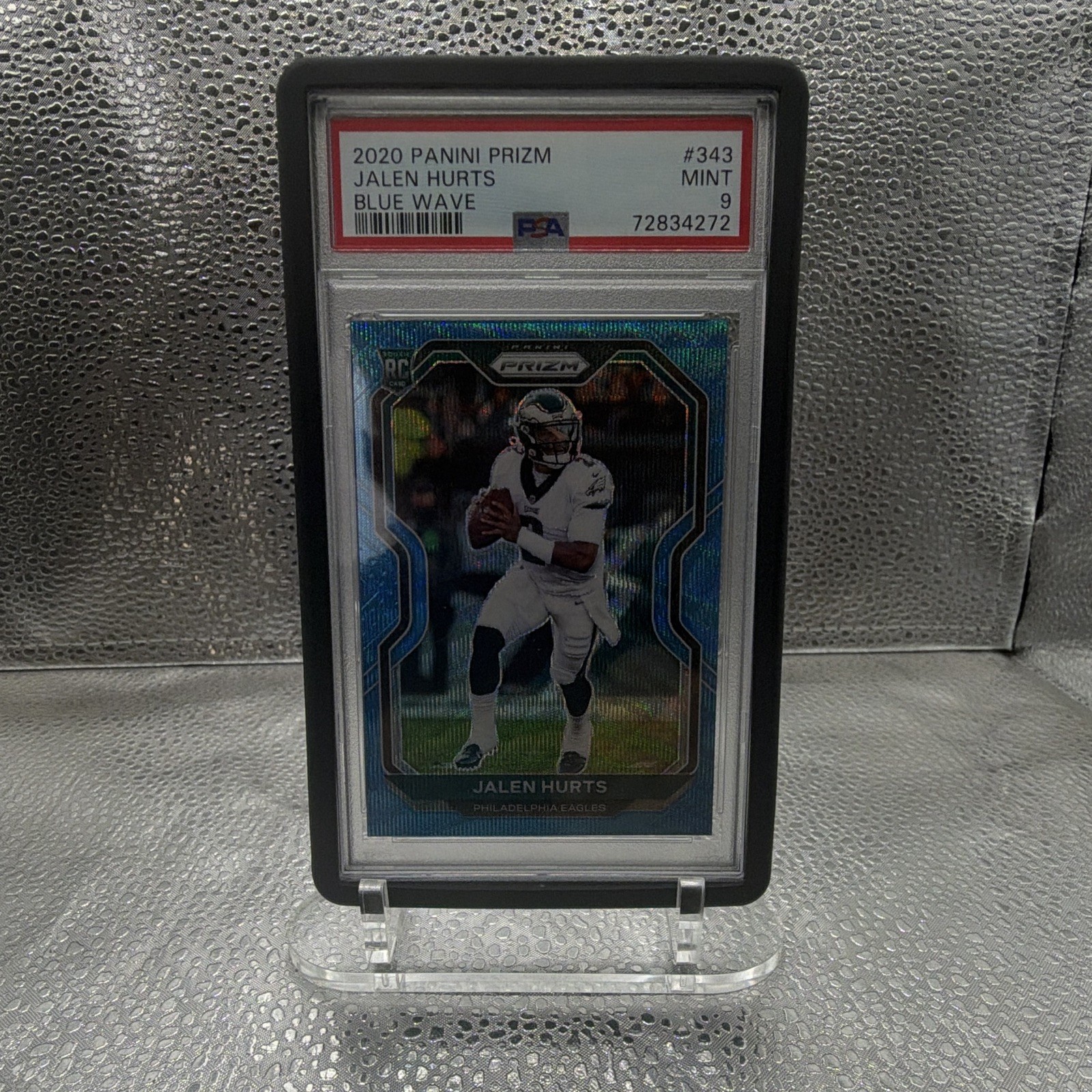 2020 Panini Prizm Rookie Jalen Hurts #343 Blue Wave Prizm /199 (RC)