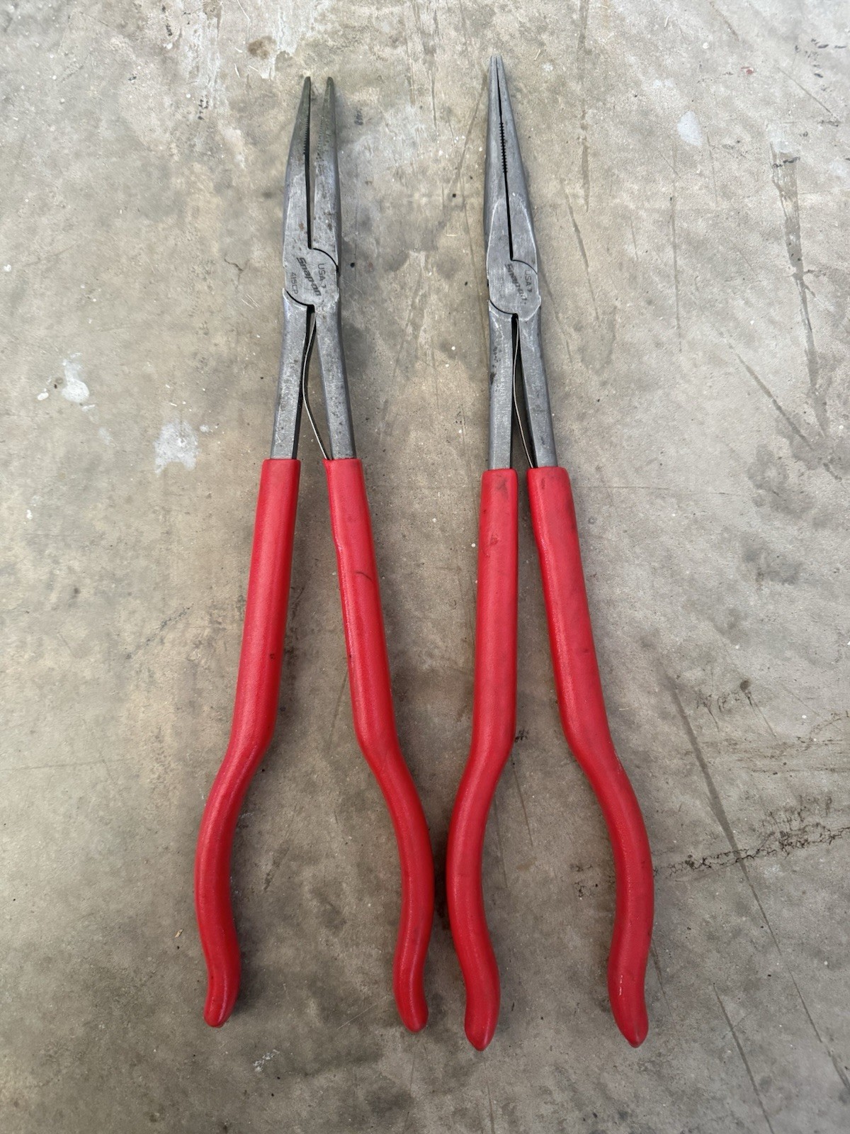Snap On Tools Long Needle Nose Pliers 415cp And 915cp Snap On Tools Long Needle Nose Pliers 415cp And 915cp
