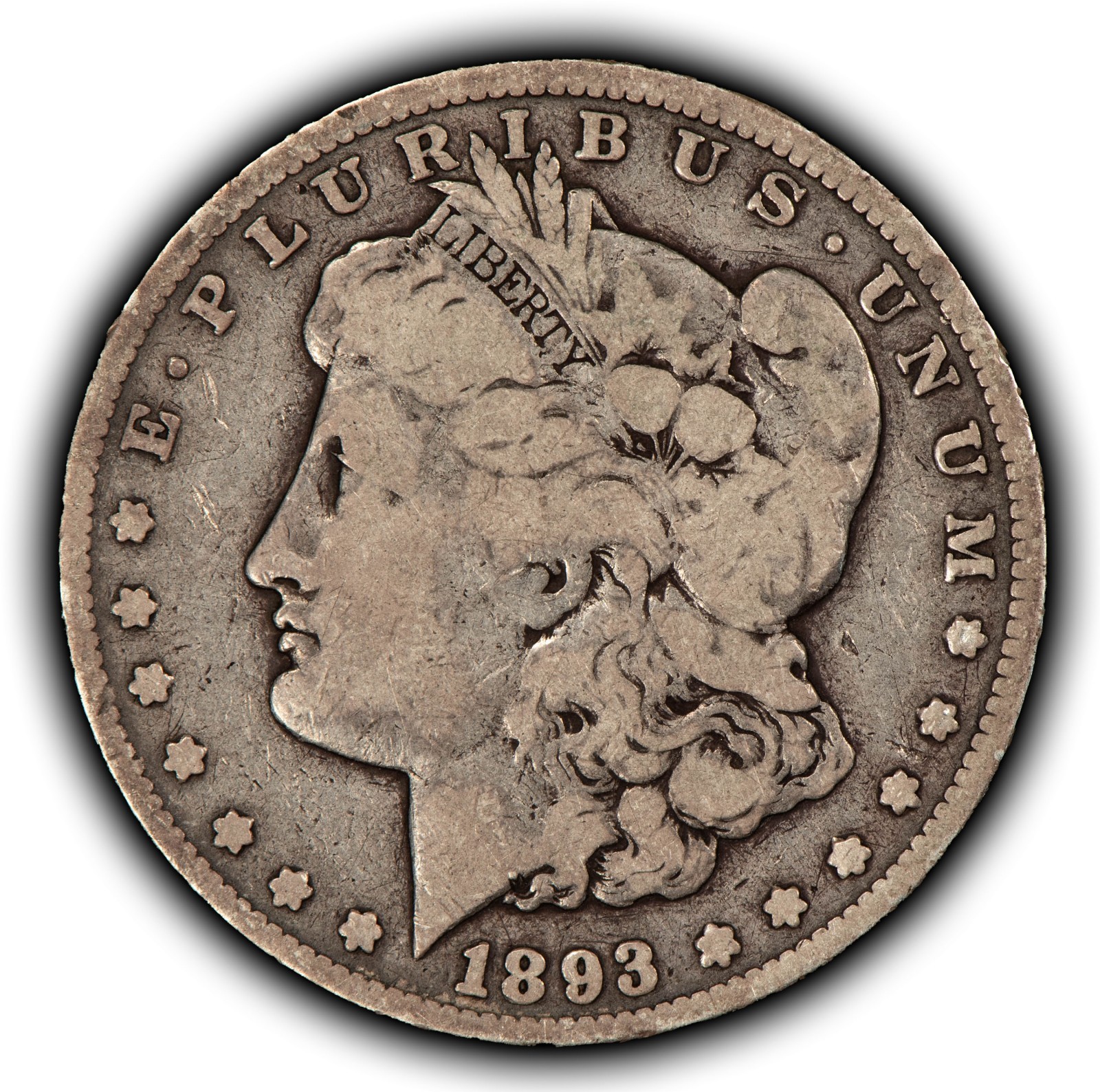 1893-CC $1 Morgan Silver Dollar - VG Key Date Carson City - SKU-B6104